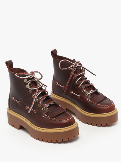 Enkellaarsjes Met Platformzool Uit Leder Timberland Bruin women 27YZEIW1 ander zicht 1